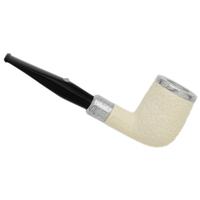 Barling Ivory 1812 Meerschaum Rusticated with Silver Cap (with Case) (9mm)