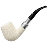 Barling Ivory 1812 Meerschaum Rusticated Bent with Silver Spigot (with Case) (9mm)