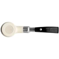 Barling Ivory 1812 Meerschaum Rusticated Bent with Silver Spigot (with Case) (9mm)