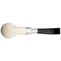 Barling Ivory 1812 Meerschaum Rusticated Bent with Silver Spigot (with Case) (9mm)