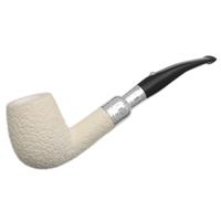 Barling Ivory 1812 Meerschaum Rusticated Bent with Silver Spigot (with Case) (9mm)