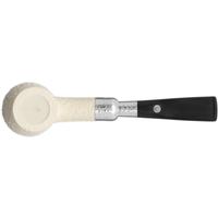 Barling Ivory 1812 Meerschaum Rusticated Bent with Silver Spigot (with Case) (9mm)