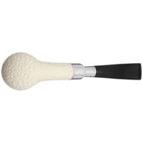 Barling Ivory 1812 Meerschaum Rusticated Bent with Silver Spigot (with Case) (9mm)