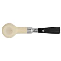 Barling Ivory 1812 Meerschaum Rusticated Bent with Silver Spigot (with Case) (9mm)
