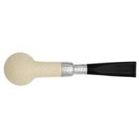 Barling Ivory 1812 Meerschaum Rusticated Bent with Silver Spigot (with Case) (9mm)