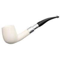 Barling Ivory 1812 Meerschaum Smooth Bent with Silver Spigot (with Case) (9mm)