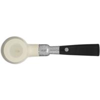 Barling Ivory 1812 Meerschaum Smooth Bent with Silver Spigot (with Case) (9mm)