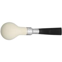 Barling Ivory 1812 Meerschaum Smooth Bent with Silver Spigot (with Case) (9mm)