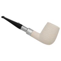 Barling Ivory 1812 Meerschaum Rusticated with Silver Spigot (with Case) (9mm)