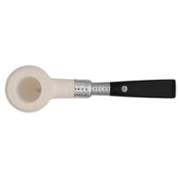Barling Ivory 1812 Meerschaum Rusticated with Silver Spigot (with Case) (9mm)
