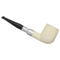 Barling Ivory 1812 Meerschaum Smooth with Silver Spigot (with Case) (9mm)