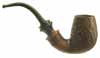 Ser Jacopo Sandblast Bent Billiard with Briar Delecta (S2)