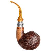 Ser Jacopo Historica 2020 Pulchra Sandblasted Bent Apple Sitter with Silver (23) (S2)