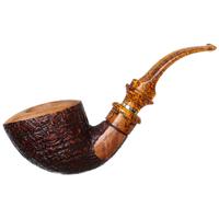 Ser Jacopo Delecta Sandblasted Bent Dublin with Silver (S2) (C)