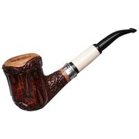 Ser Jacopo Historica 2021 Picta Van Gogh Rowlette Rusticated Bent Billiard with Silver (1) (22)