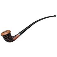 Ser Jacopo Maior Sandblasted Calabash Churchwarden with Silver (S1) (D)