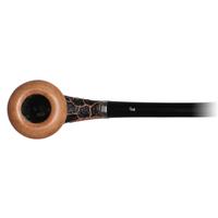 Ser Jacopo Maior Sandblasted Calabash Churchwarden with Silver (S1) (D)