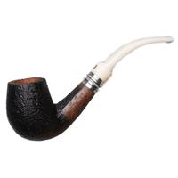 Ser Jacopo Albus et Niger Imago Sandblasted Bent Billiard with Silver (S1) (C)