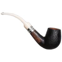 Ser Jacopo Albus et Niger Imago Sandblasted Bent Billiard with Silver (S1) (C)