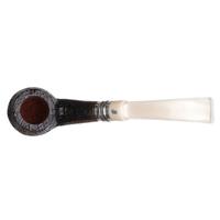 Ser Jacopo Albus et Niger Imago Sandblasted Bent Billiard with Silver (S1) (C)