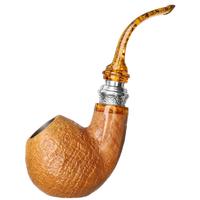 Ser Jacopo Historica 2020 Spongia Pulchra Sandblasted Bent Apple Sitter with Silver (S3) (43)
