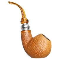 Ser Jacopo Historica 2020 Spongia Pulchra Sandblasted Bent Apple Sitter with Silver (S3) (43)