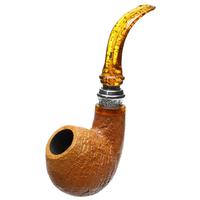 Ser Jacopo Historica 2020 Spongia Pulchra Sandblasted Bent Apple Sitter with Silver (S3) (43)