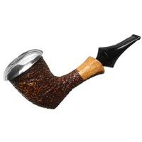 Ser Jacopo 40th Anniversary Historica Rusticated Calabash with Silver Cap (R1) (100)