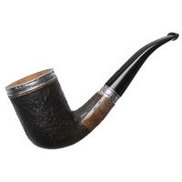 Ser Jacopo Picta Magritte Sandblasted Bent Billiard with Silver (S1) (D) (20)