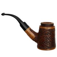 Ser Jacopo Mangia Fuoco Rusticated Cherrywood with Silver (R1) (D) (9mm)