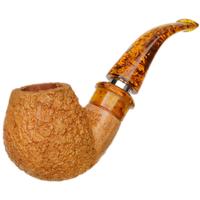 Ser Jacopo Delecta Spongia Rusticated Bent Apple with Silver (R2) (C) (9mm)