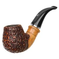 Ser Jacopo Delecta Rusticated Bent Billiard with Silver (R1) (B) (9mm)