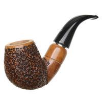 Ser Jacopo Rusticated Bent Billiard with Silver (R1) (B)