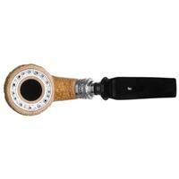 Ser Jacopo Leonardo Delecta Spongia Rusticated Bent Billiard with Silver (R2) (E) (9mm)