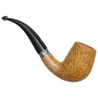 Ser Jacopo Picta Magritte Spongia Rusticated Bent Billiard with Silver (R2) (C) (10) (9mm)