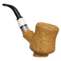 Ser Jacopo Historica 2023 Picta Magritte Spongia Rusticated Bent Billiard Sitter with Silver (R2) (1) (18)