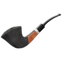 Ser Jacopo Sandblasted Paneled Bent Dublin with Silver (S1) (A) (9mm)