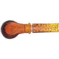 Ser Jacopo Amber Delecta Sandblasted Bent Apple with Silver (S2) (C)