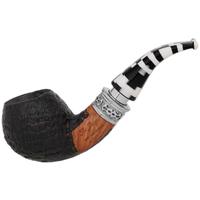 Ser Jacopo Albus et Niger Delecta Sandblasted Bent Apple with Silver (S1) (D)