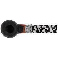 Ser Jacopo Albus et Niger Delecta Sandblasted Bent Apple with Silver (S1) (D)