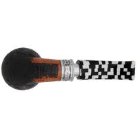 Ser Jacopo Albus et Niger Delecta Sandblasted Bent Apple with Silver (S1) (D)