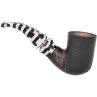 Ser Jacopo Albus et Niger Delecta Sandblasted Bent Billiard with Silver (S1) (D)
