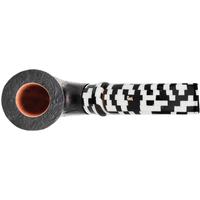 Ser Jacopo Albus et Niger Delecta Sandblasted Bent Billiard with Silver (S1) (D)