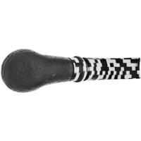 Ser Jacopo Albus et Niger Delecta Sandblasted Bent Billiard with Silver (S1) (D)