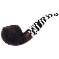 Ser Jacopo Albus et Niger Delecta Sandblasted Bent Apple with Silver (S1) (D) (9mm)