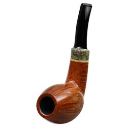 Tonni Nielsen Smooth Bent Brandy with Buckeye Burl and Boxwood (Viking)
