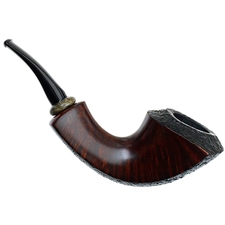 Tonni Nielsen Partially Sandblasted Horn with Buckeye Burl