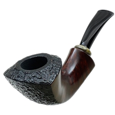 Tonni Nielsen Partially Sandblasted Horn with Buckeye Burl