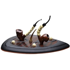 Todd Johnson Two Pipe Smooth Bamboo Set with Stand and Tamper (Phalanx)
