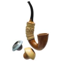 Todd Johnson Smooth Calabash with Bamboo and Boxwood and Deng Feng Ceramic (with extra Boxwood Bowl) (Phalanx) (Q)